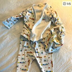 Kissy Kissy Train Print Kids Footie